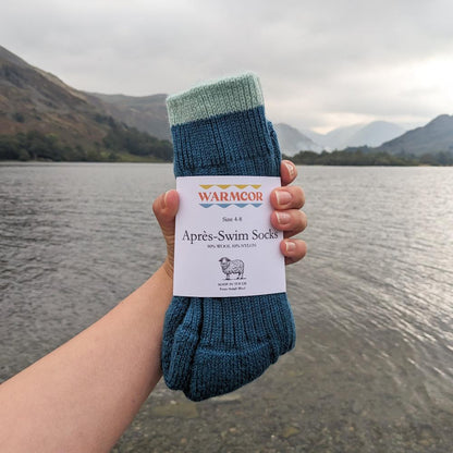 British Wool Socks - Teal and Kendal Mint