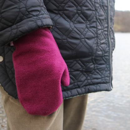 Fleece Mittens - Plum