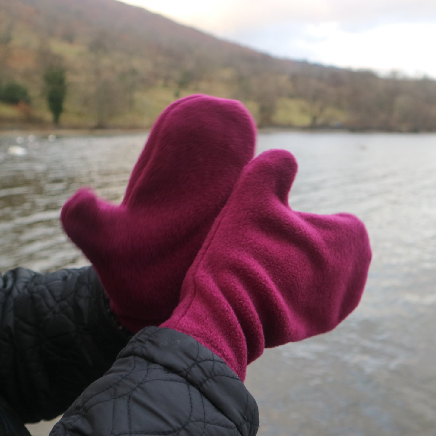 Fleece Mittens - Plum