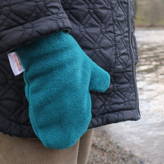 Fleece Mittens - Teal